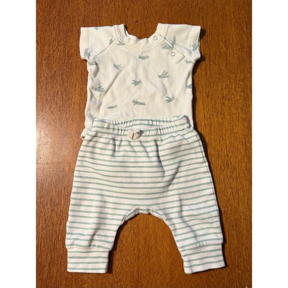 Pehr 0-3m Grasshopper Print Organic Cotton Baby Outfit Set - Picture 7 of 7